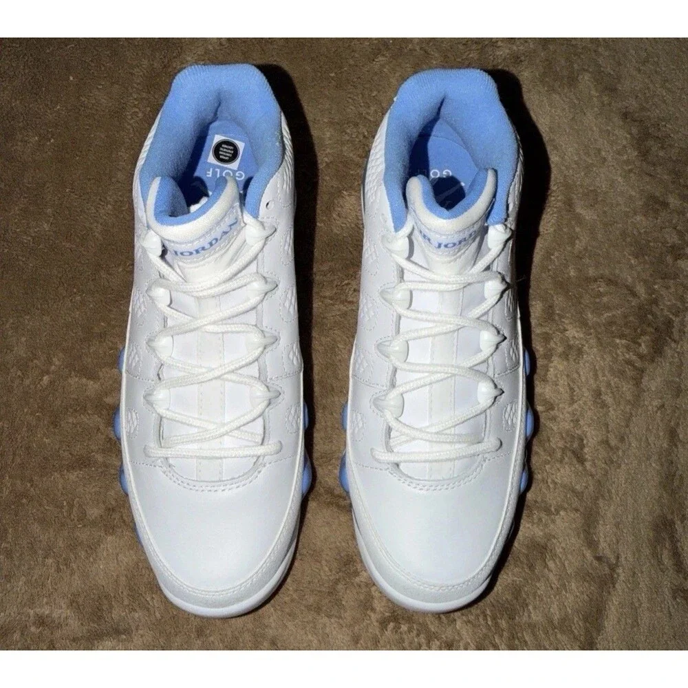 New Nike Air Jordan 9 Retro Low G Golf UNC University Blue White FJ5934-101